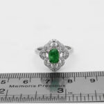 انگشتر یشم نقره زنانه طرح سیما - Image 2