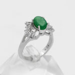 انگشتر یشم نقره زنانه طرح سیمادخت - Image 3