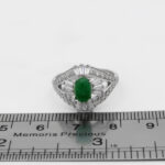 انگشتر یشم نقره زنانه طرح سعادت - Image 2