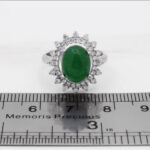 انگشتر یشم نقره زنانه طرح سپیدناز - Image 2