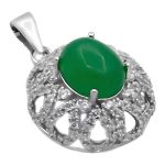 گردنبند یشم نقره زنانه طرح عصمت