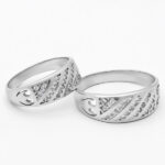 ست حلقه نقره زنانه مردانه طرح ژوان - Image 2