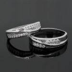 ست حلقه نقره زنانه مردانه طرح ساتگین