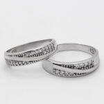 ست حلقه نقره زنانه مردانه طرح ساتگین - Image 2