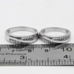 ست حلقه نقره زنانه مردانه طرح ساتگین - Image 3