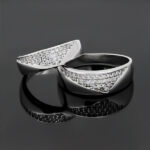 ست حلقه نقره زنانه مردانه طرح سارمه