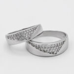 ست حلقه نقره زنانه مردانه طرح سارمه - Image 2