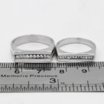 ست حلقه نقره زنانه مردانه طرح ساریه - Image 3