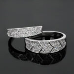 ست حلقه نقره زنانه مردانه طرح سازگار