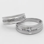 ست حلقه نقره زنانه مردانه طرح سالومه - Image 2