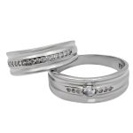 ست حلقه نقره زنانه مردانه طرح سالومه