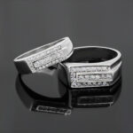 ست حلقه نقره زنانه مردانه طرح سانا - Image 4