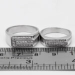 ست حلقه نقره زنانه مردانه طرح سانا - Image 3