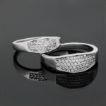 ست حلقه نقره زنانه مردانه طرح سانان