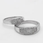 ست حلقه نقره زنانه مردانه طرح سانان - Image 2