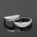 ست حلقه نقره زنانه مردانه طرح ساوا