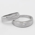 ست حلقه نقره زنانه مردانه طرح ساوا - Image 2