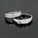 ست حلقه نقره زنانه مردانه طرح ساویس