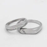 ست حلقه نقره زنانه مردانه طرح ساویس - Image 2