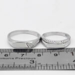 ست حلقه نقره زنانه مردانه طرح ساویس - Image 3