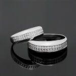 ست حلقه نقره زنانه مردانه طرح ساوین - Image 4