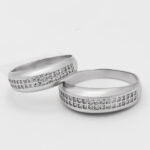 ست حلقه نقره زنانه مردانه طرح ساوین - Image 2