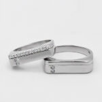 ست حلقه نقره زنانه مردانه طرح سایمان - Image 2