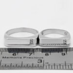 ست حلقه نقره زنانه مردانه طرح سایمان - Image 3