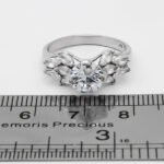 حلقه تک نگین نقره زنانه طرح سپاس - Image 3