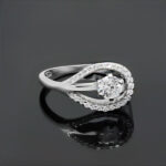 حلقه تک نگین نقره زنانه طرح سپند - Image 4