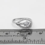 حلقه تک نگین نقره زنانه طرح سپند - Image 3