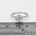 حلقه تک نگین نقره زنانه طرح سپیناز - Image 3