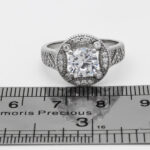 حلقه تک نگین نقره زنانه طرح سجایا - Image 3