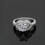 حلقه تک نگین نقره زنانه طرح سدنا - Image 2