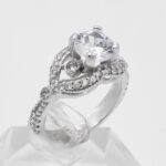 حلقه تک نگین نقره زنانه طرح سدنا - Image 3