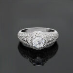 حلقه تک نگین نقره زنانه طرح سدیف - Image 2