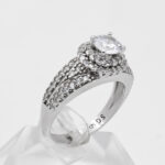 حلقه تک نگین نقره زنانه طرح سدیف - Image 3