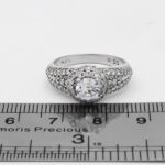 حلقه تک نگین نقره زنانه طرح سدیف - Image 4