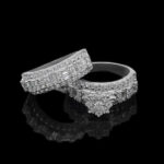 حلقه و پشت حلقه نقره زنانه طرح سودابه