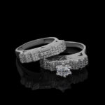 حلقه و پشت حلقه نقره زنانه طرح سوده - Image 4