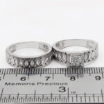 حلقه و پشت حلقه نقره زنانه طرح سوزان - Image 2