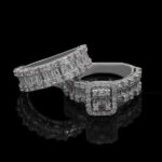 حلقه و پشت حلقه نقره زنانه طرح سوزانا - Image 4