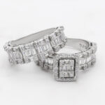 حلقه و پشت حلقه نقره زنانه طرح سوزانا - Image 2