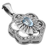 گردنبند توپاز زنانه نقره طرح نرگس