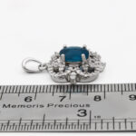 گردنبند توپاز لندنی الماس تراش زنانه نقره طرح چمن - Image 2