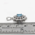 گردنبند توپاز الماس تراش زنانه نقره طرح جوانه - Image 2