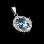 گردنبند توپاز الماس تراش زنانه نقره طرح شامان - Image 4