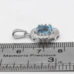 گردنبند توپاز الماس تراش زنانه نقره طرح شامان - Image 2