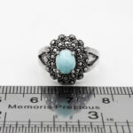 انگشتر فیروزه نیشابوری نقره زنانه طرح آترا - Image 2