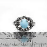 انگشتر فیروزه نیشابوری نقره زنانه طرح آتریسا - Image 2